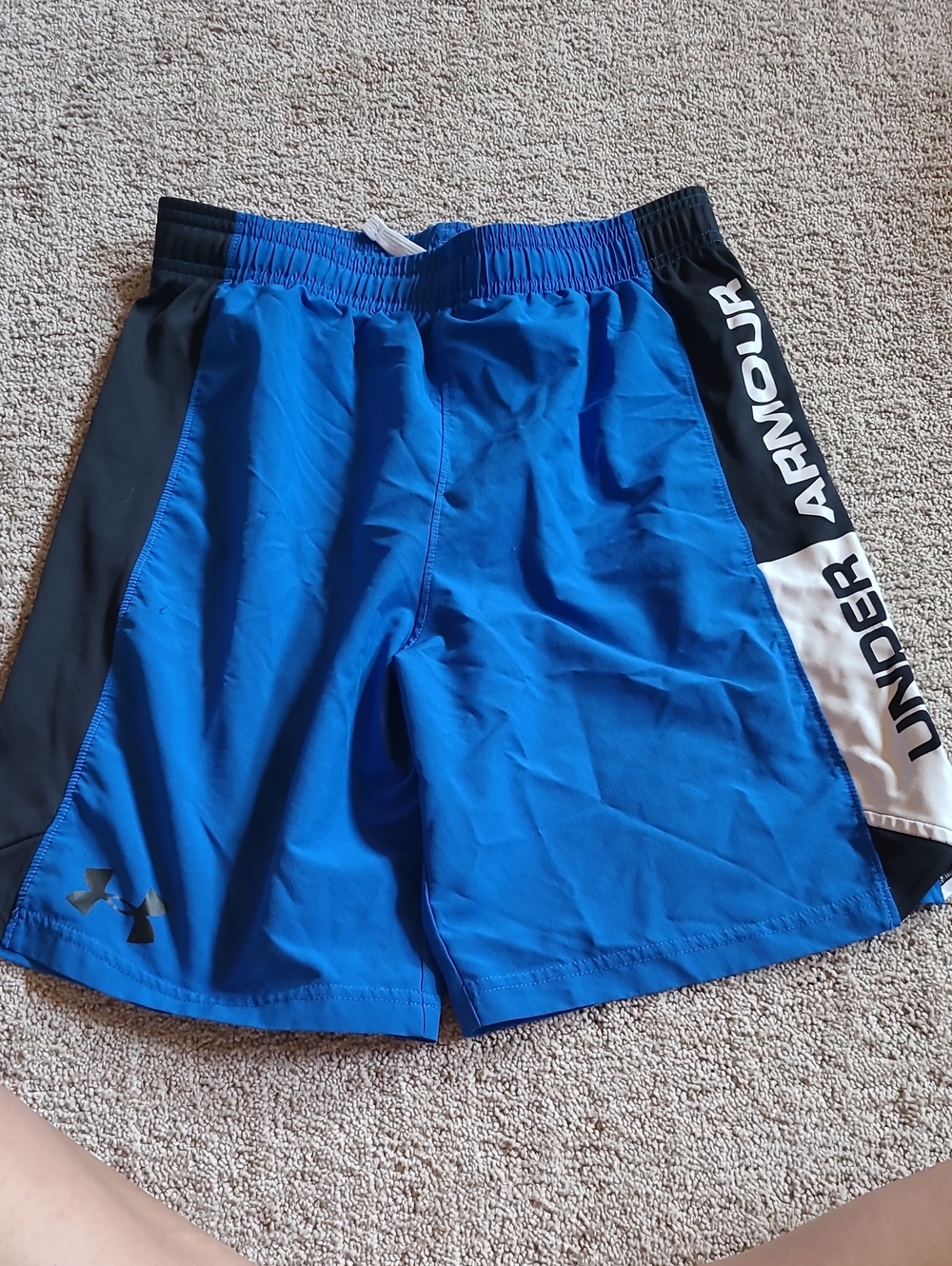 Under Armour Boy's Royal Blue Athletic Shorts with Black Panels